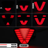 AutoBizarre 12V F1 Style Rear Third Flashing Tail Brake Lights Rear Bumper Pilot Flash Lamp Warning Strobe Stop Safety Light Universal for All Cars, Bikes, SUV, etc