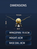 AutoBizarre Solar Powered Golden Ball Angel Wings Car Air Freshener For Car Dashboard