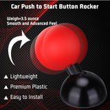 AutoBizarre Car Push Start Stop Button Ring ABS Plastic Joystick Style Cover for Push Start Stop Button Protection and Decoration for All Cars (Red)