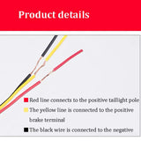 AutoBizarre 12V F1 V Shape Red Triangle Style Rear Third Flashing Tail Brake Lights Rear Bumper Pilot Flash Lamp Warning Strobe Stop Safety Light Universal for All Cars, Bikes, SUV, etc