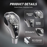 AutoBizarre Cystal LED Gear Knob with 7 Color Touch Activated Multi-Color LED Shift Knob Universal for All Cars