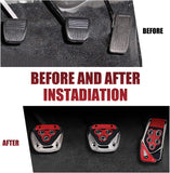 AutoBizarre 3 Pcs Anti-Slip ABS PVC Car Foot Pedal Pad Cover Manual Transmission Clutch Brake Accelerator Car Pedal Replacement Kit Universal for all Manual Cars