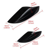 AutoBizarre Car Front Bumper Lip Splitter Fins Carbon Fiber Rubber Rear Diffuser- Set of 4 Pcs Bumper Knife