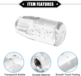 AutoBizarre 10cm Car Gear Stick Crystal Transparent Bubble Gear Knob Gear Shifter Handle Knob with 3 Adaptors for All Manual Transmission Cars