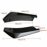 AutoBizarre Car Rear Bumper Lip Diffuser Splitter Car Corner Canard Protector Side Skirt Extension Universal for All Cars – Set of 2 Pcs
