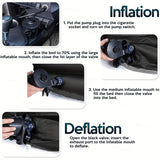 AutoBizarre Car Back Seat Inflatable Air Bed Mattress with Pump & 2 Pillows Portable Car Bed for Kids, Adults, Road Trips, Picnic, Camping Universal for Cars, SUVs, Sedan, Minivan, etc.