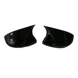 AutoBizarre Batman style ABS Set of 2Pcs Car ORVM Rear View Side Mirror Cover Shell With Light Cut/Slot for Car Styling & Decoration Compatible with Honda City 2015-2020