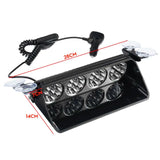 AutoBizarre 12V Car Dash Emergency Warning Strobe Red Blue Flasher Windshield Sucker 36 LED light with Multiple Flashing Modes with remote control For All Cars, Emergency Vehicles, etc.
