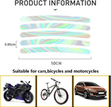 AutoBizarre 20pcs Holographic Luminous Anti-Collision Glow in the dark Wheel Rim Stickers Night Reflective Tape Warning Sticker for Decoration Universal for All Cars Bikes Motorcycles Bicycle Trucks