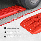 AutoBizarre Set of 2 Pcs Car Recovery Tyre Traction Pad Board Mat Sand Snow Mud Track Off Road Tyre Ladder for Truck, SUV, Off-Road Cars
