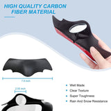 AutoBizarre Bat Shaped 2 in 1 Car Rear View Mirror Rain Eyebrow Weatherstrip Auto Mirror Rain Shield in Carbon Fiber Finish with Adjustable Blind Spot Mirror Set of 2 pcs Compatible with All Cars