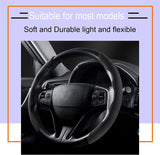 AutoBizarre Car Anti Skid Non Slip Suede Steering Wheel Grip Covers Decoration Universal for All Cars - Set of 2 pcs