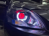 AutoBizarre 2Pcs 3 Inch LED Angel Eyes Halo Ring Headlight Shrouds Cover Mask 5D Crystal RGB DRL Lights with Mobile Application Control for All Cars, Vans, SUVs, etc
