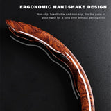 AutoBizarre Car Anti Skid Non Slip Wood Grain Finish Steering Wheel Grip Covers Decoration Universal for All Cars - Set of 2 pcs