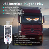 AutoBizarre Devil Eyes LED Lights for Car Windshield Led Panel with USB for Car Rear Window Universal for All Cars, Vans, Trucks, etc