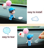 AutoBizarre Car Dashboard Accessories Cute Couple with Balloon Figurines Toys Gift Showpiece Desk Decoration Car Interior Decoration