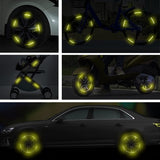AutoBizarre 20pcs Reflective Wheel Rim Stickers Night Reflective Tape Warning Sticker for Decoration Universal for All Cars Bikes Motorcycles Bicycle Trucks