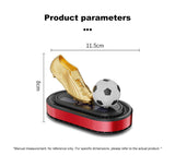 AutoBizarre Solar Powered Car Air Freshener Golden Boot Rotating Football Perfume for Car Dashboard
