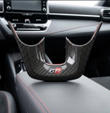 AutoBizarre Car Styling Carbon Fiber GR Steering Wheel Trim Compatible with Toyota Fortuner & Hilux 2015 onwards Steering Wheel