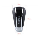 AutoBizarre Chrome and Leather 5 Speed Car MOMO Gear Shift Knob with Adaptors for All Manual Cars