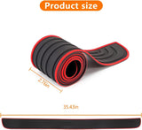 AutoBizarre 90cm x 7cm Black Red Car Rear Bumper Protector Guard Anti-Scratch Anti-Slip Car Trunk Door Sill Protector Rubber Strip for Trunk Protection and Decoration