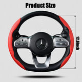 AutoBizarre Car Anti Skid Non Slip Leather Steering Wheel Grip Covers Decoration Universal for All Cars - Set of 2 pcs