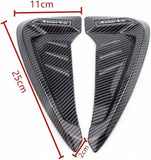 AutoBizarre Car Styling Decorative ABS Plastic Car Side Fender Vents Air Flow Duct Grill Sticker Shark Gill Air Outlet Universal for All Cars - Set of 2 pcs