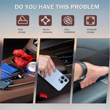 AutoBizarre 2 in 1 Car Gap Cushion Center Console Gap Filler Seat Pad Seat Side Cushion Organizer with Mobile Holder & Card/Key Holder For all Cars - Set of 2 pcs
