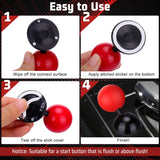 AutoBizarre Car Push Start Stop Button Ring ABS Plastic Joystick Style Cover for Push Start Stop Button Protection and Decoration for All Cars (Red)