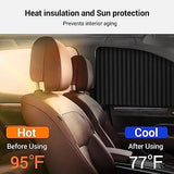 AutoBizarre 4 Pcs Magnetic Car Sunshade Side Window Foldable Privacy Curtains for Sun Protection & Heat Reduction Car Interior Accessory Universal for All Cars