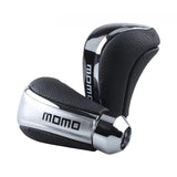 AutoBizarre Chrome and Leather 5 Speed Car MOMO Gear Shift Knob with Adaptors for All Manual Cars