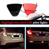 AutoBizarre 12V F1 Style 20 LED Red Triangle Rear Third Flashing Tail Brake Lights Rear Bumper Pilot Flash Lamp Warning Strobe Stop Safety Light Universal for All Cars, Bikes, SUV, etc