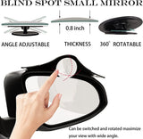 AutoBizarre Bat Shaped 2 in 1 Car Rear View Mirror Rain Eyebrow Weatherstrip Auto Mirror Rain Shield in Carbon Fiber Finish with Adjustable Blind Spot Mirror Set of 2 pcs Compatible with All Cars