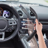 AutoBizarre Car Anti Skid Non Slip Leather Steering Wheel Grip Covers Decoration Universal for All Cars - Set of 2 pcs