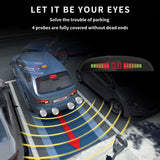 AutoBizarre Reverse Parking Sensor Kit with 4 Parking Sensors, LED Distance Display with Sound Warning For All Cars Vans & Trucks