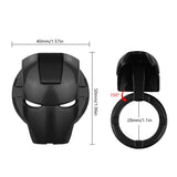 AutoBizarre Car Push Start Stop Button Ring Black Iron Man Cover for Button Protection and Decoration for All Cars