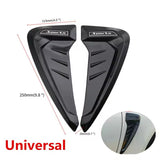 AutoBizarre Car Styling Decorative ABS Plastic Car Side Fender Vents Air Flow Duct Grill Sticker Shark Gill Air Outlet Universal for All Cars - Set of 2 pcs