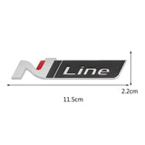 AutoBizarre 3D Raised N Line Metal Monogram Emblem Badge Sticker for All Cars & Bikes