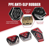 AutoBizarre 3 Pcs Anti-Slip ABS PVC Car Foot Pedal Pad Cover Manual Transmission Clutch Brake Accelerator Car Pedal Replacement Kit Universal for all Manual Cars
