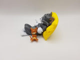 AutoBizarre Car Dashboard Accessories Sleeping Cat & Mouse Tom & Jerry Figurines Toys Gift Showpiece Desk Decoration Car Interior Decoration