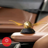 AutoBizarre Solar Powered Golden Ball Angel Wings Car Air Freshener For Car Dashboard