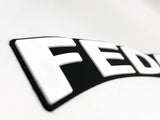 AutoBizarre DIY Federal 595 3D Letters Rubber Tyre Stickers Kit for Decoration Styling Universal for All Cars, Vans, Trucks, Motorcycles