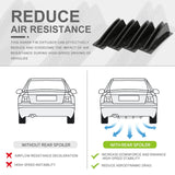 AutoBizarre Car Rear Spoiler Pack of 4 Car Rear Lower Bumper Wing Lip Diffuser Shark Fin Spoiler Universal for Cars