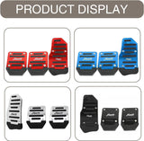 AutoBizarre 3 Pcs Anti-Slip Aluminium Alloy Sports Car Foot Pedal Pad Cover Anti-Rubbing Manual Transmission Clutch Brake Accelerator Car Pedal Replacement Kit Universal for all Manual Cars