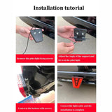 AutoBizarre 12V F1 V Shape Red Triangle Style Rear Third Flashing Tail Brake Lights Rear Bumper Pilot Flash Lamp Warning Strobe Stop Safety Light Universal for All Cars, Bikes, SUV, etc