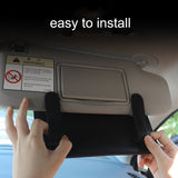 AutoBizarre Car Sun Visor Hanging Tissue Box Holder Napkin Holder PU Leather Rectangular Tissue and Mask Storage Box Tissue Refill Pouch Portable and Durable Interior Decoration Accessory