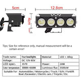 AutoBizarre Car Motorcycle 12V Headlight 4 Led Projector Lamp Dual Color Yellow White Fog Light Metal Body Spotlight Universal for All Bikes Cars SUVs etc.