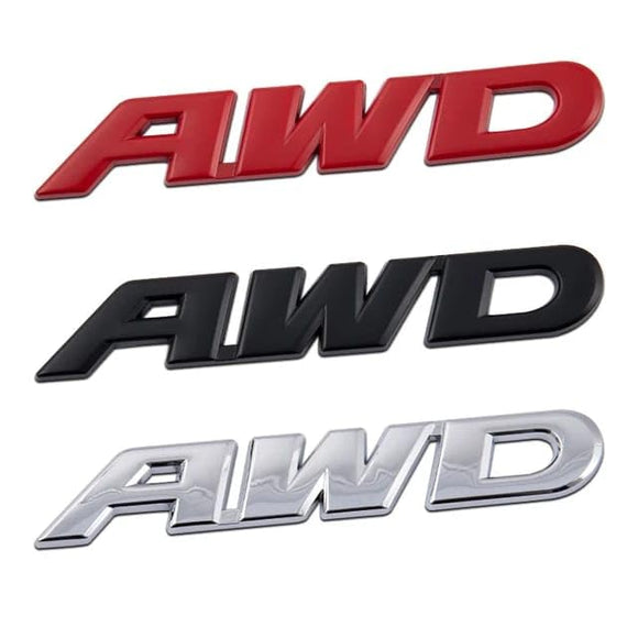 AutoBizarre 3D Raised AWD Metal Monogram Emblem Badge Sticker for All Cars & Bikes