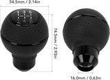 AutoBizarre 5 Speed Aluminum Base Metal Ring Leather Covered Gear Knob Gear Shifter Handle Knob For All Manual Transmission Cars