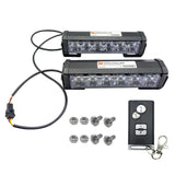 AutoBizarre LED Front Warning Light 12 V Federal Signal Flash Light Red Blue White Grille Flashing Strobe Light Bar With Remote Control Universal For All Cars